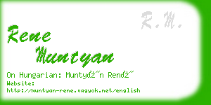 rene muntyan business card